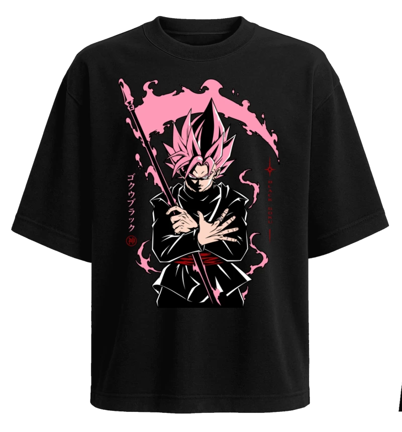 Polera Dragon Ball Super Black Goku Rose Divine Scythe