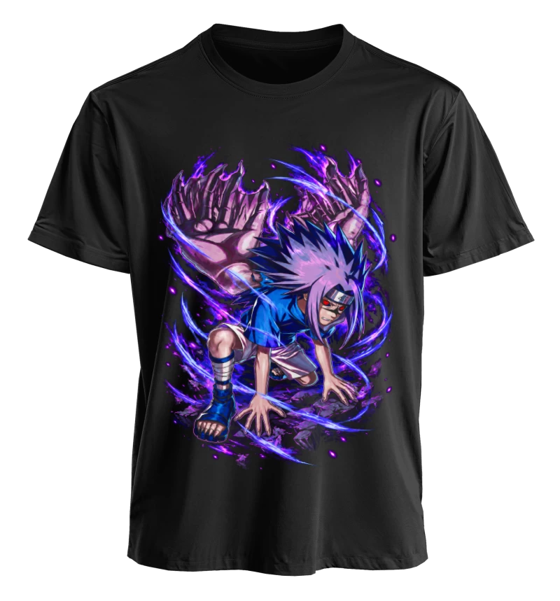 Polera Sasuke Uchiha Transformación Naruto | Frente + Manga