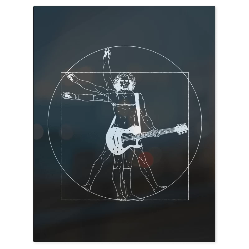 Guitar Vitruvio – Print Metálico
