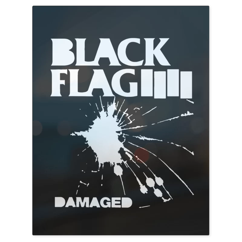 Black Flag Damaged – Print Metálico