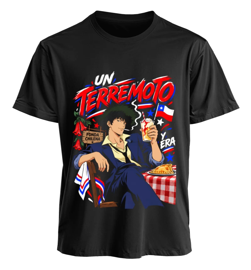 Polera Anime Cowboy Bebop Spike Spiegel Un Terremoto y Era | Frente