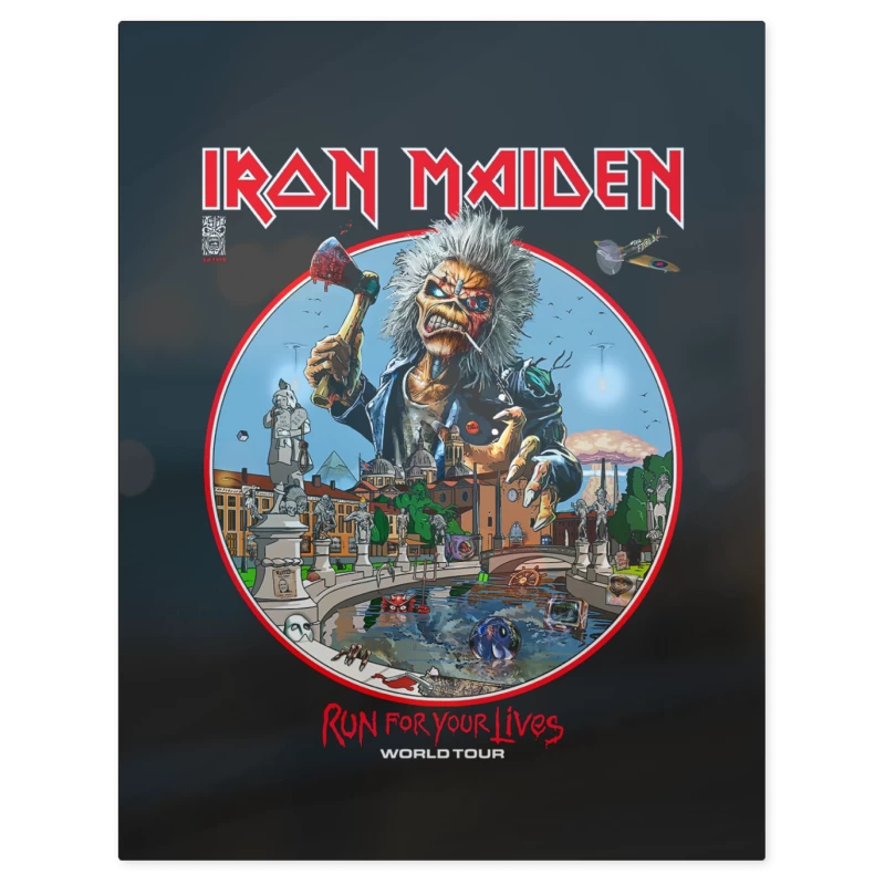 Iron Maiden Run for Your Lives World – Print Metálico