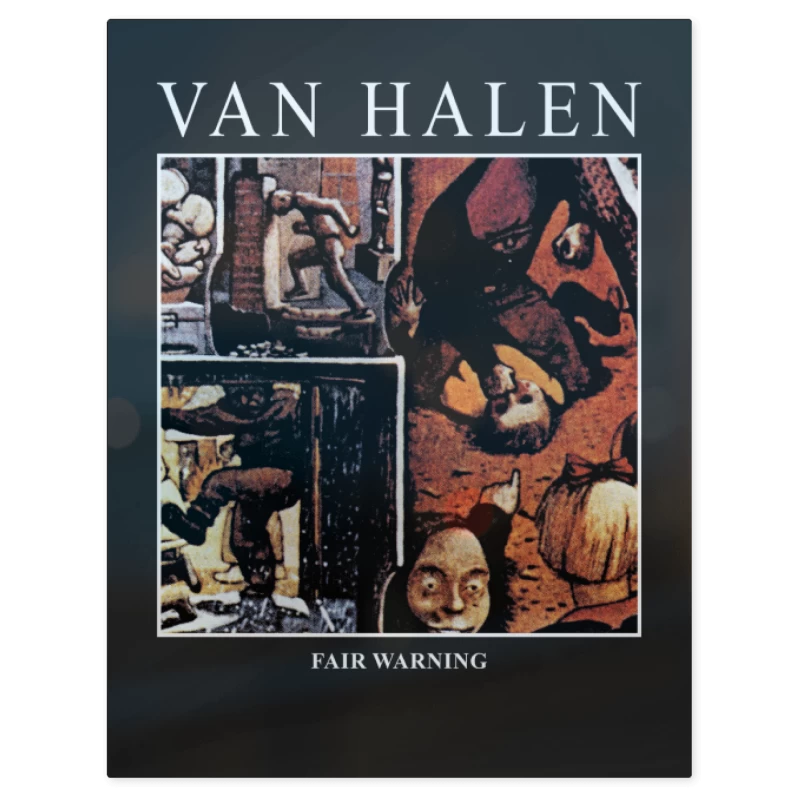 Van Halen Fair Warning – Print Metálico