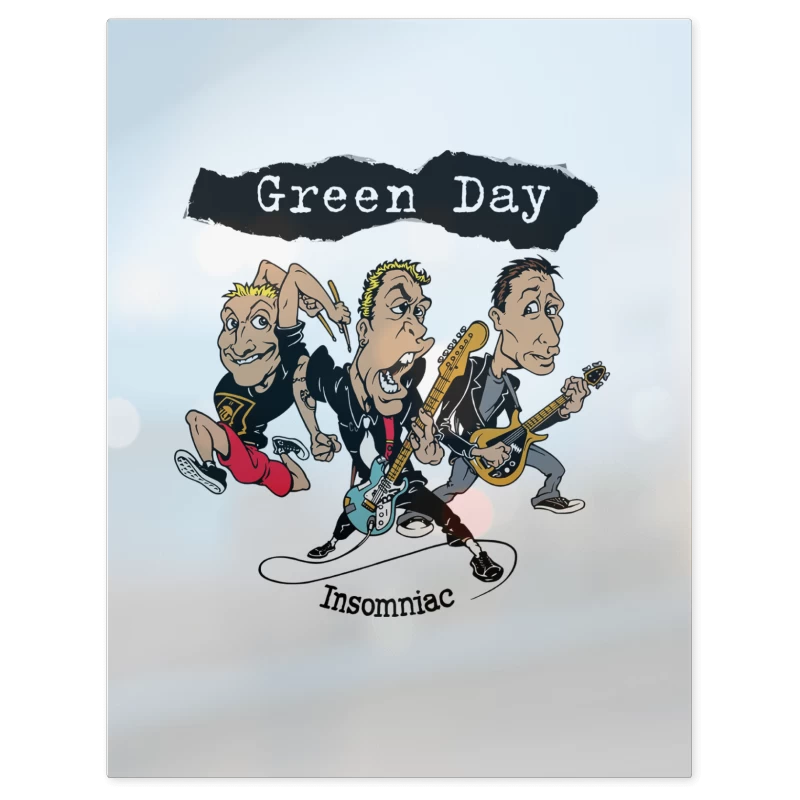 Green Day Insomniac Band – Print Metálico