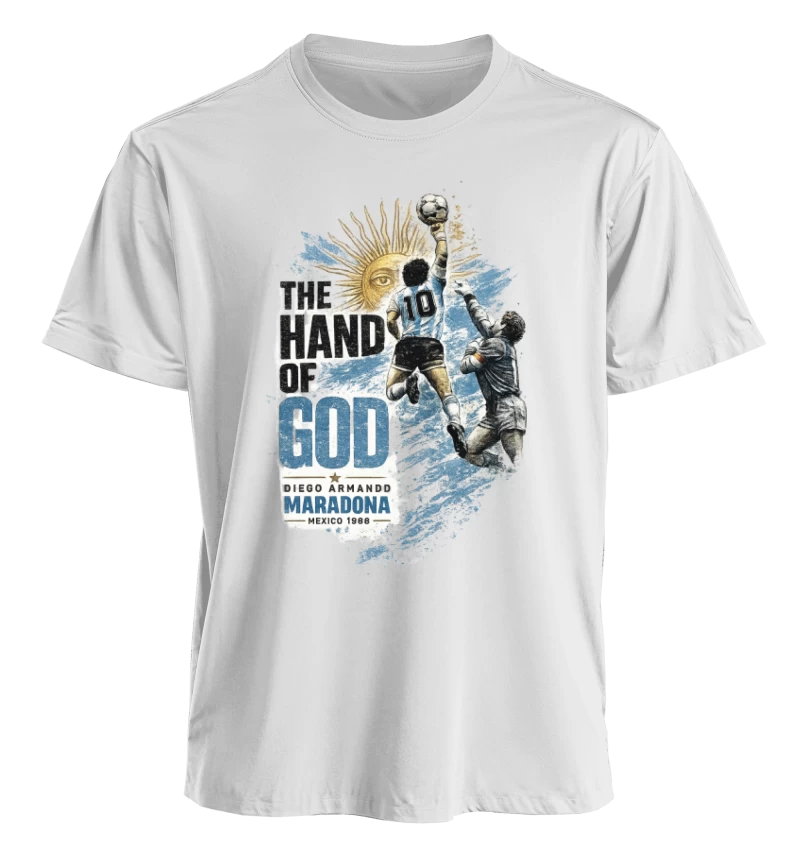 Polera Retro Maradona – The Hand of God (México 1986)