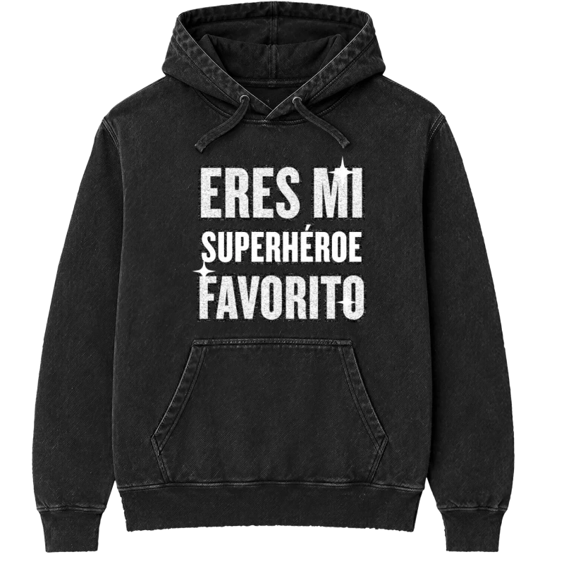 Polerón Eres mi superhéroe favorito — Regalo para papá, Día del Padre y cumpleaños, Regalo papá, abuelo o padrino, diseño vintage