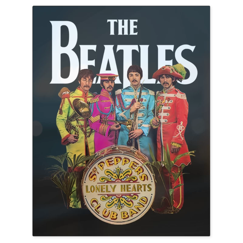 The Beatles Lonely Hearts Club – Print Metálico