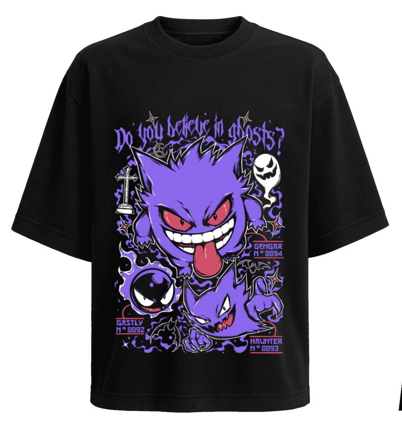 Polera Negra - Gengar - Pokémon