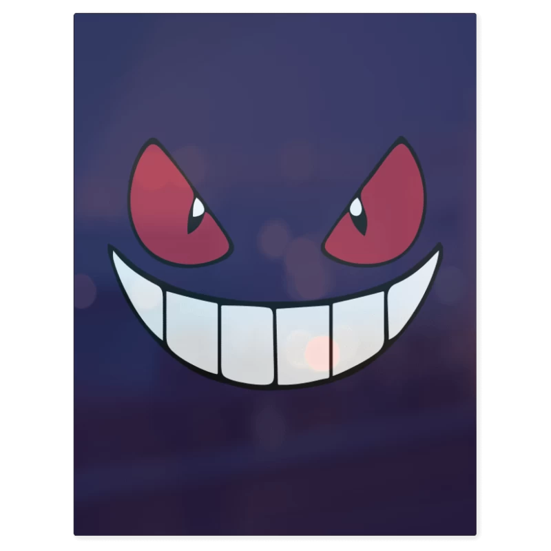 Gengar Face – Print Metálico