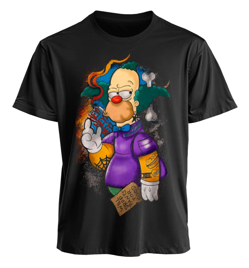 Polera Cómics Los Simpson Krusty | Frente + Manga