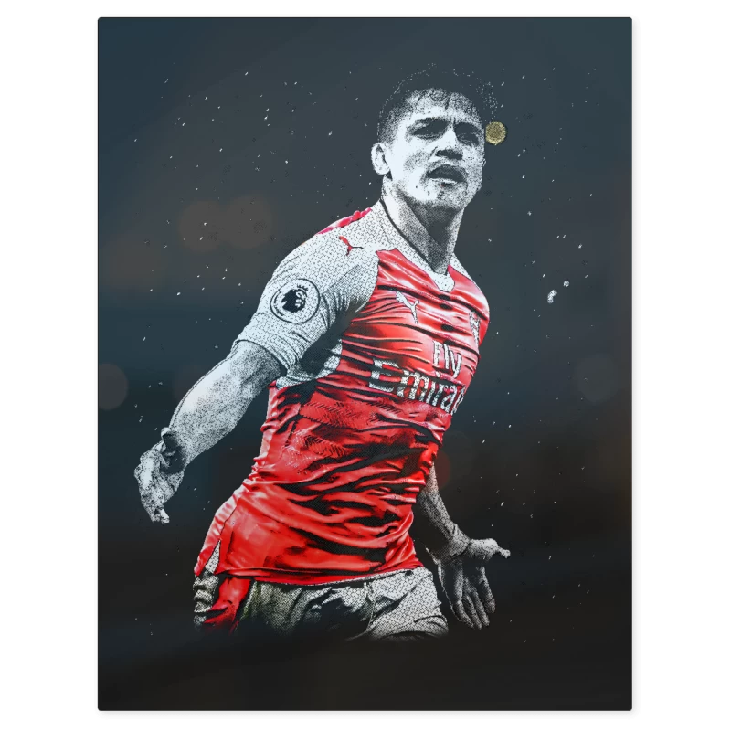 Alexis Sanchez Arsenal – Print Metálico
