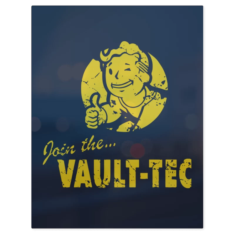 Join the Vault-Tec – Print Metálico