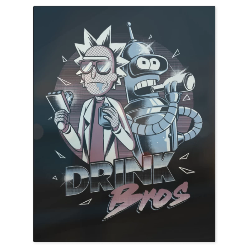 Rick and Bender – Print Metálico
