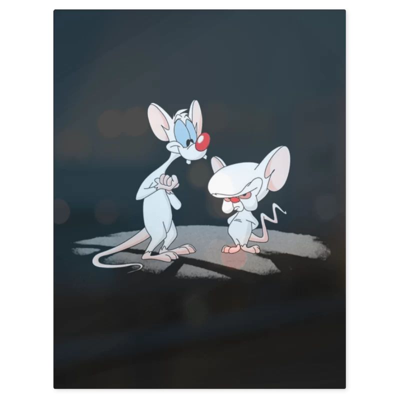 Pinky y Cerebro – Print Metálico