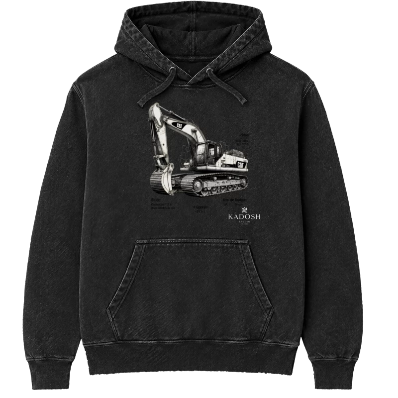 Polerón canguro Acid Wash