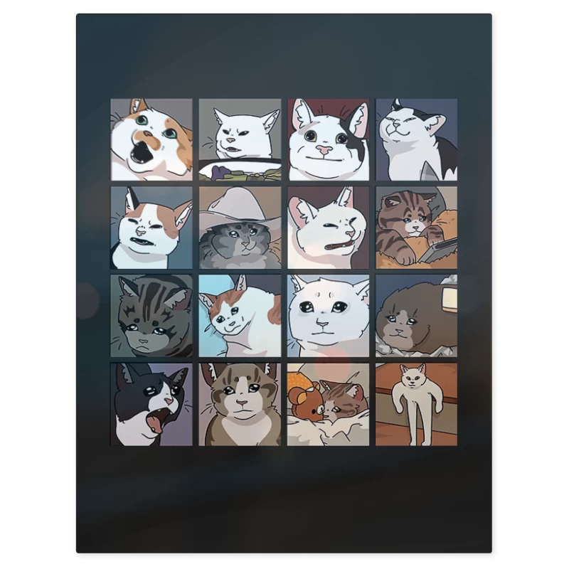 Gatos Memes – Print Metálico