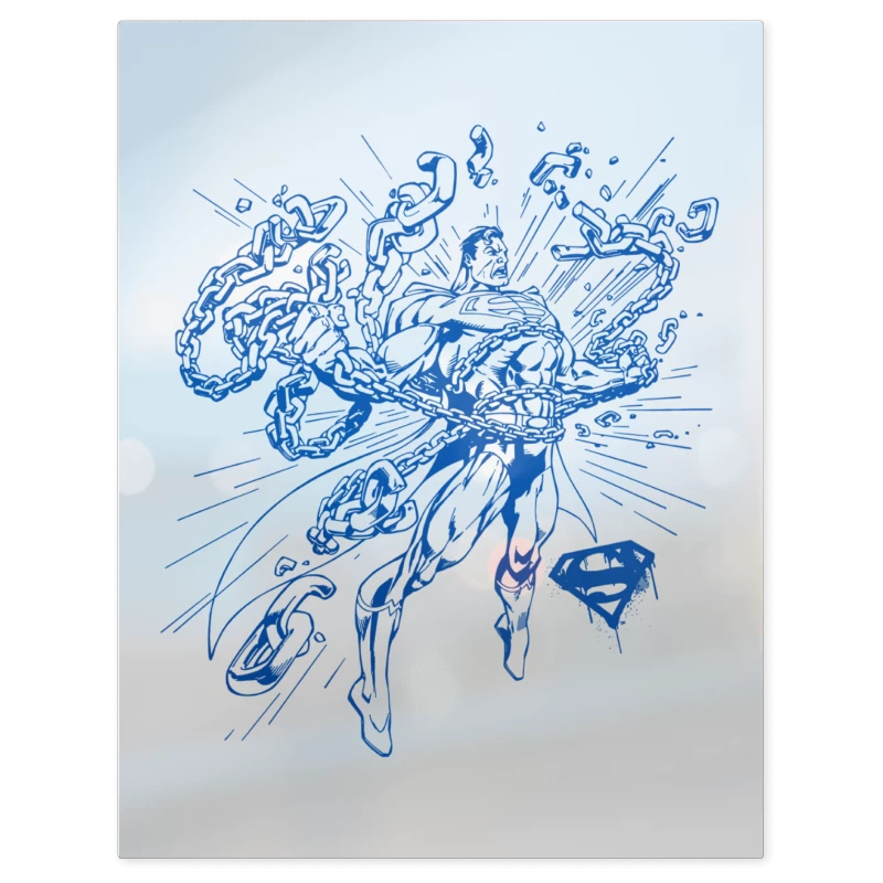 Superman Rompiendo Cadenas – Print Metálico
