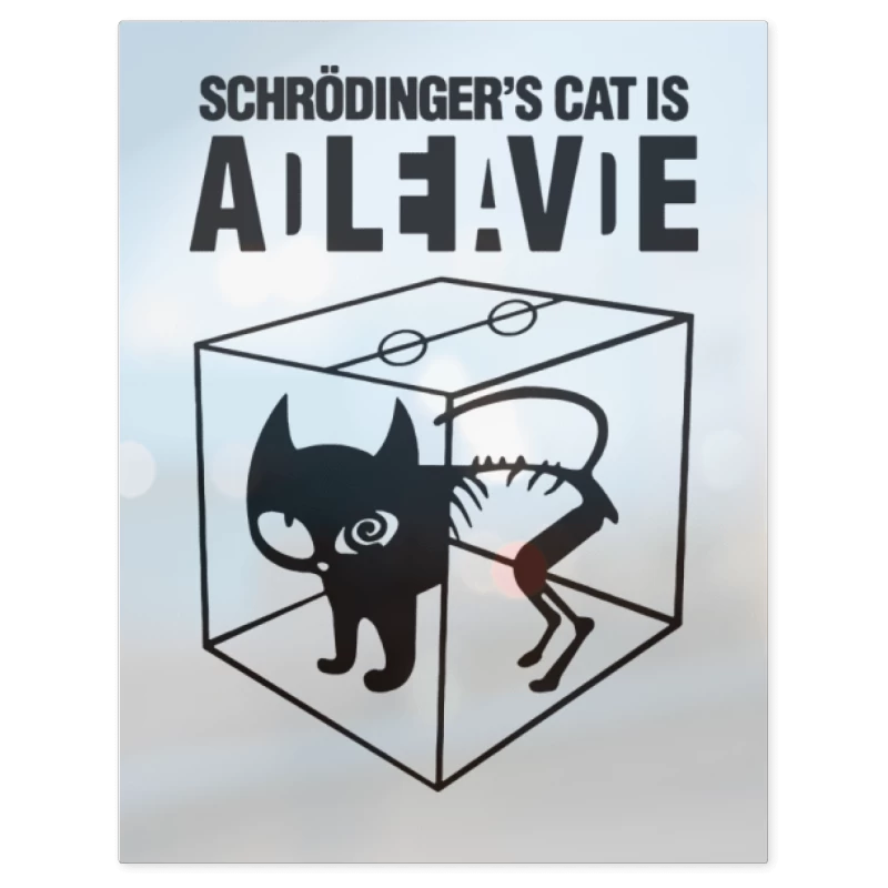 Gato de Schrodinger – Print Metálico