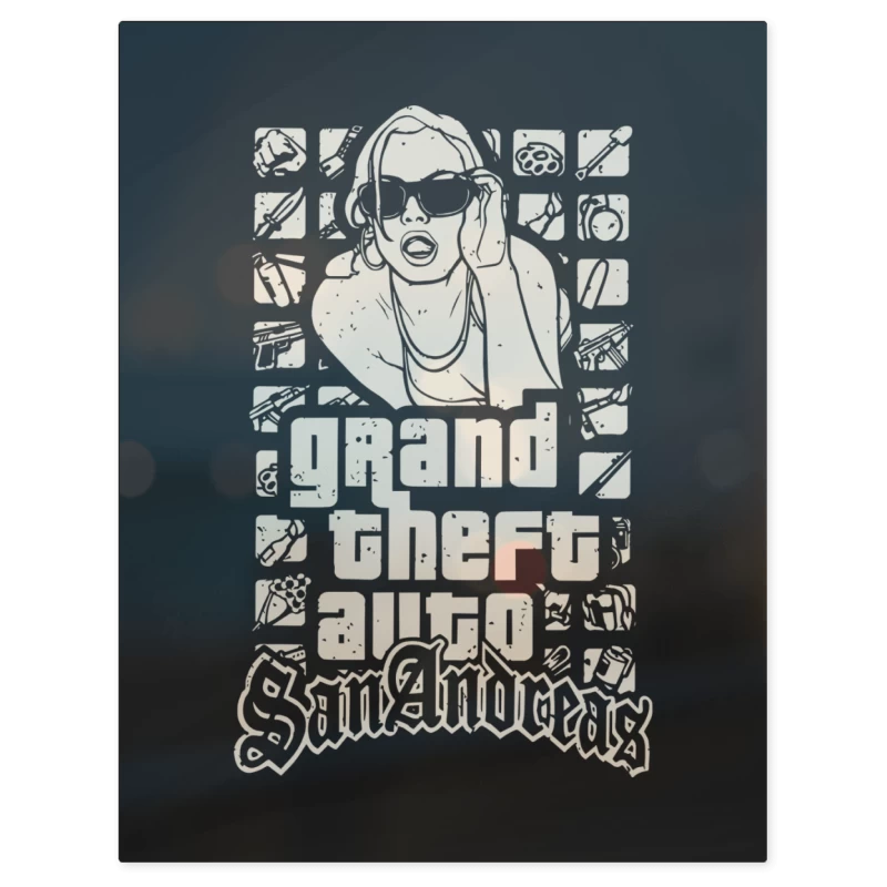 Grand Theft Auto San Andreas – Print Metálico