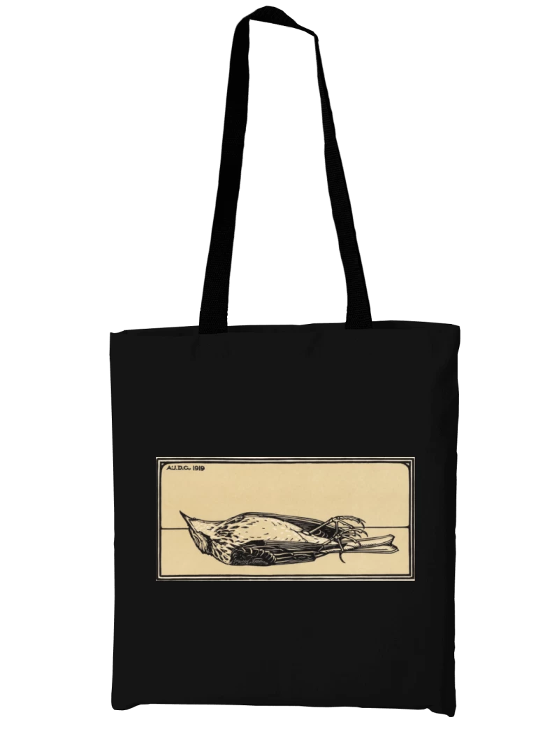 Totebag Pájaro muerto de Julie de Graag (1919) — Arte vintage dark academia, aves y naturaleza