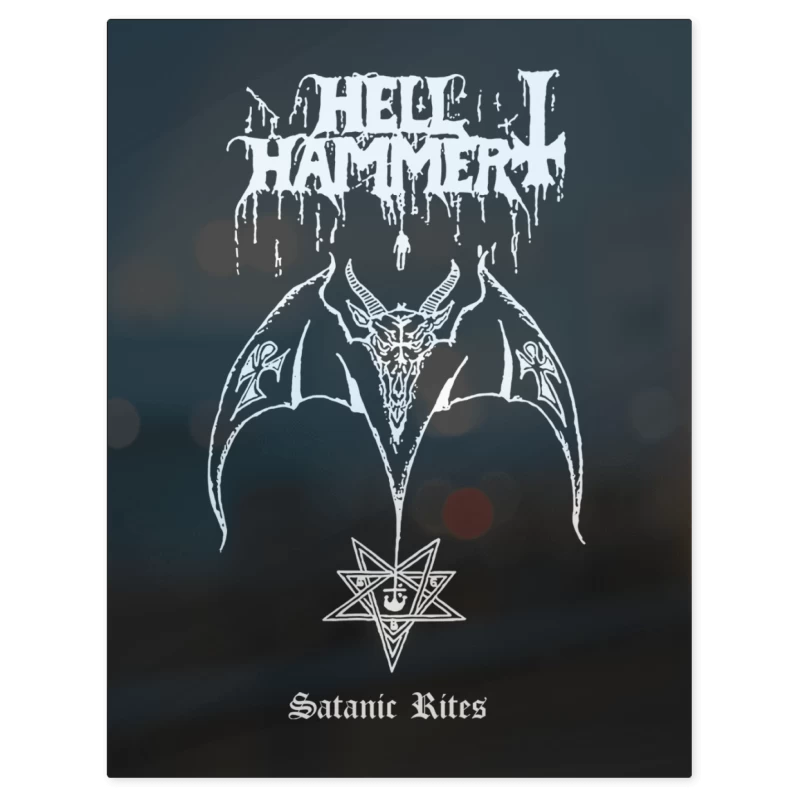 Hellhammer Satanic Rites B – Print Metálico
