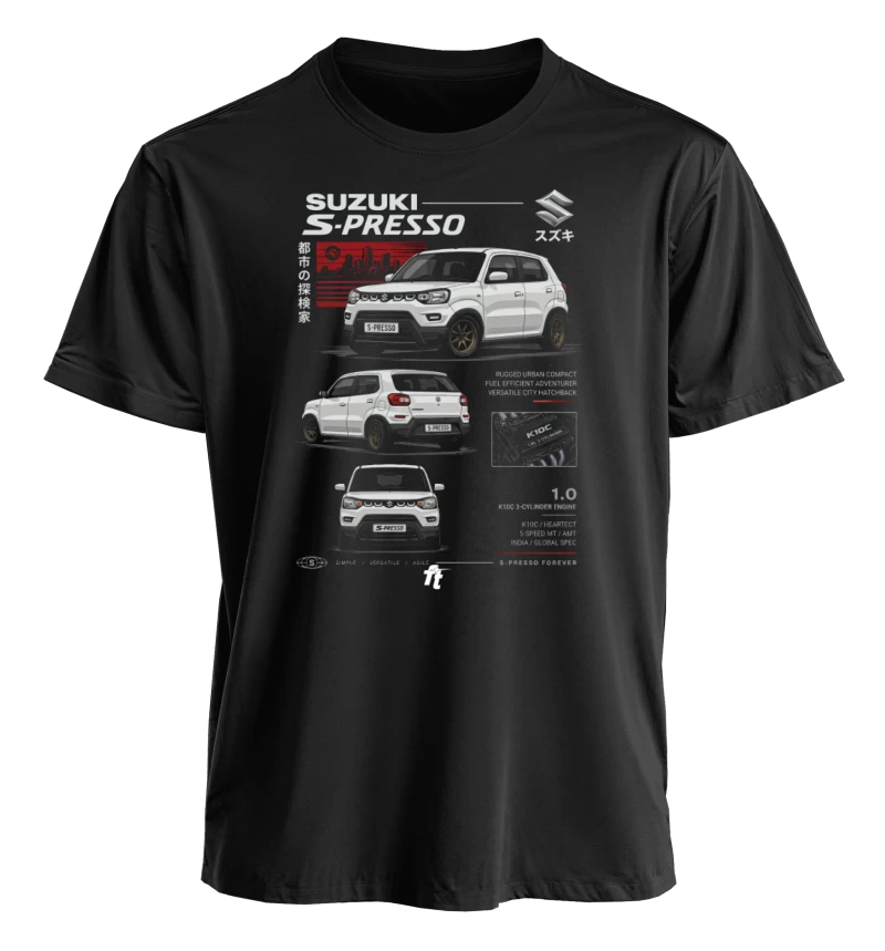 Polera polo cuello redondo / Suzuki Spresso Blanco
