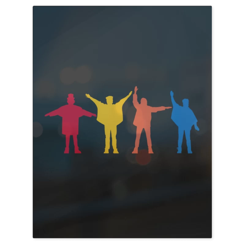 The Beatles - Siluetas – Print Metálico