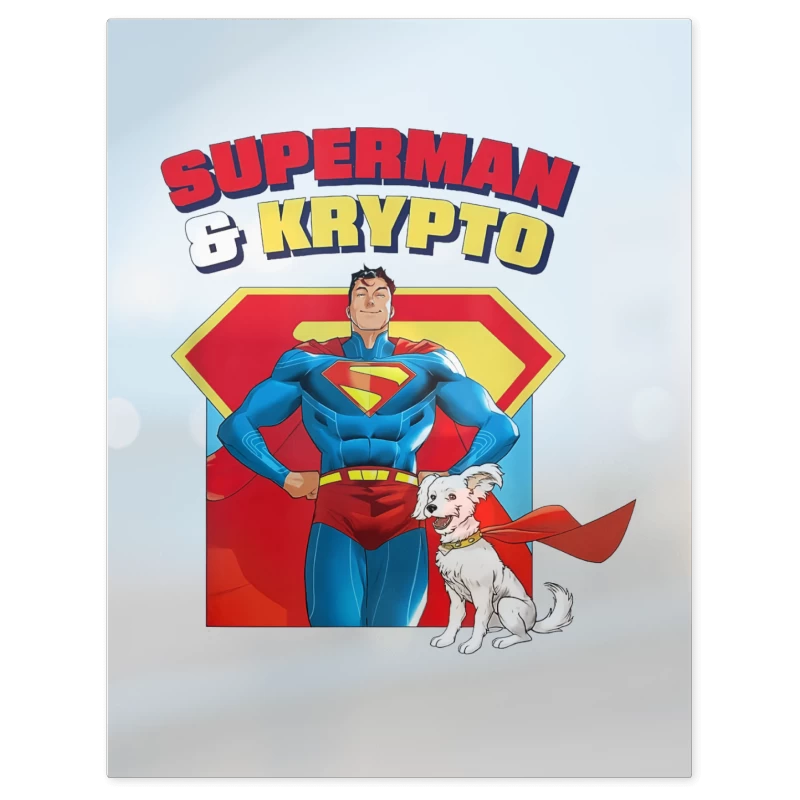 New Superman and New Krypto – Print Metálico