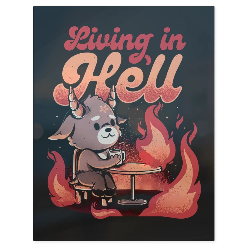 Living in Hell – Print Metálico