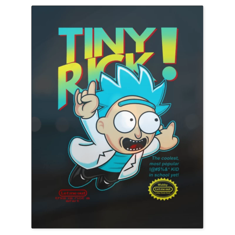 Tiny Rick – Print Metálico