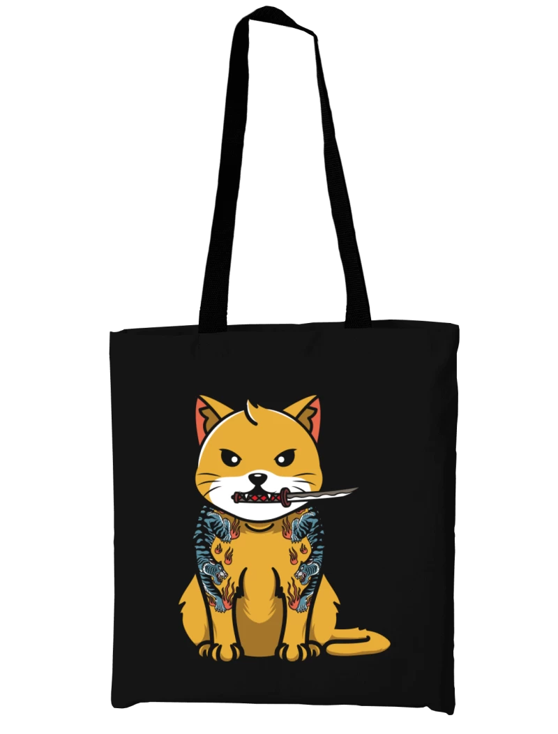 Totebag Samurai Cat Irezumi