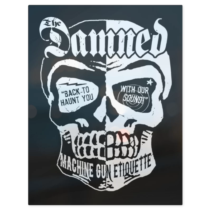 The Damned Skull – Print Metálico