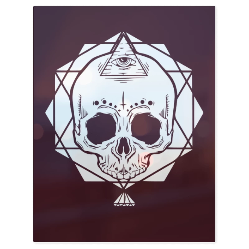 White Skull – Print Metálico