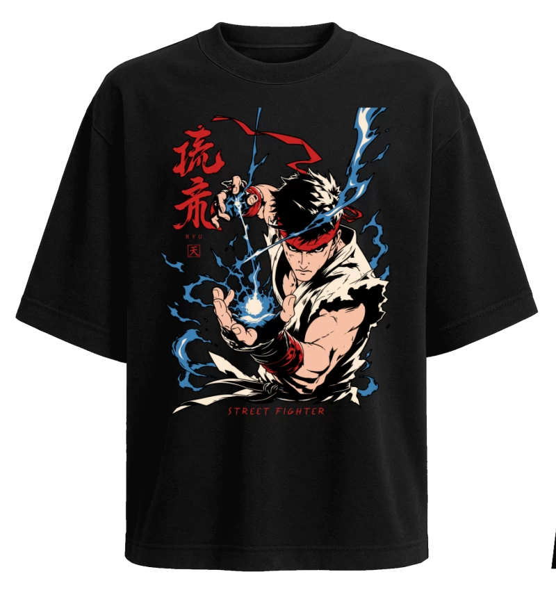 Polera Street Fighter Ryu Hadouken Power Burst
