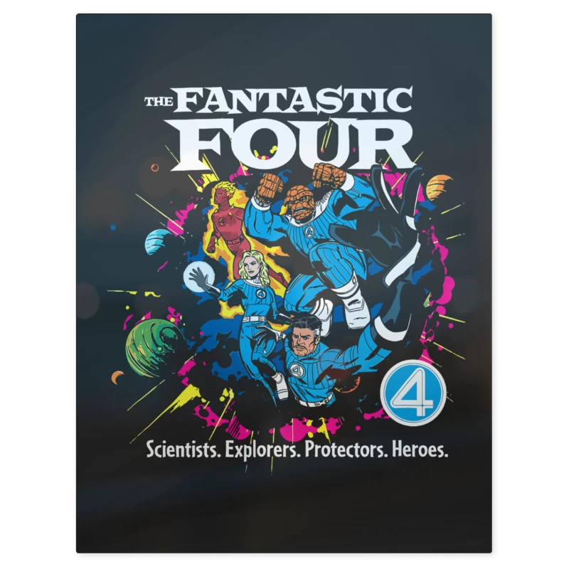 The Fantastic Four Comic – Print Metálico