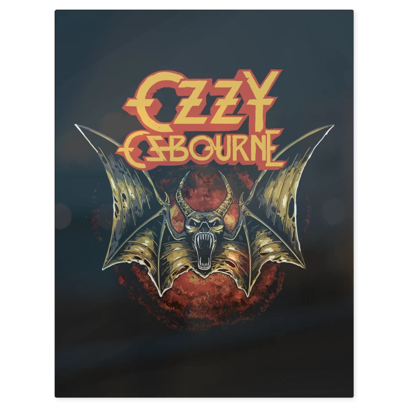 Ozzy Osbourne Logo Murcielago – Print Metálico