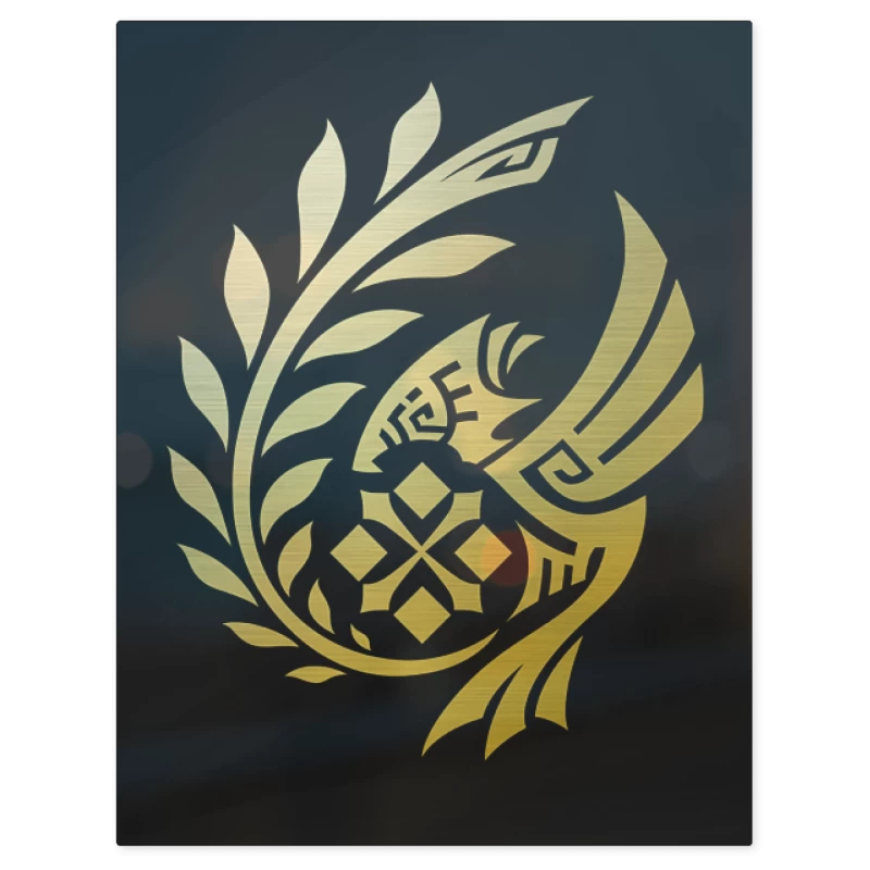 Monster Hunter Wilds Emblema – Print Metálico