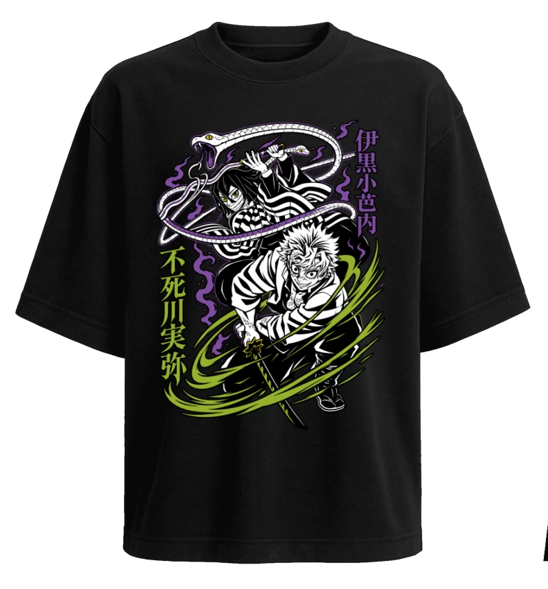 Polera Demon Slayer Obanai Iguro and Sanemi Shinazugawa