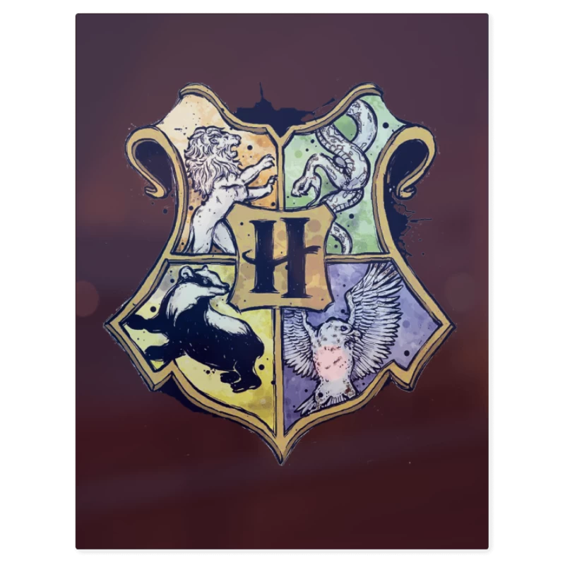 Escudo Hogwarts – Print Metálico
