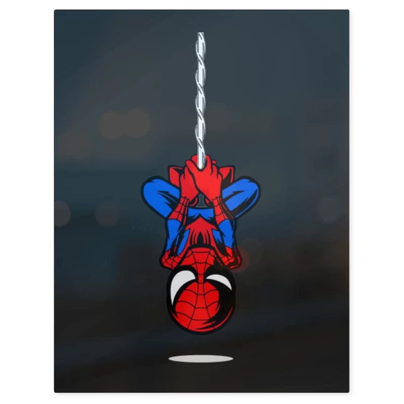 Hombre Araña Colgando – Print Metálico