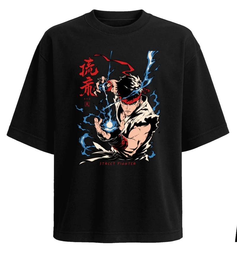 Polera Street Fighter Ryu Hadouken Power Burst