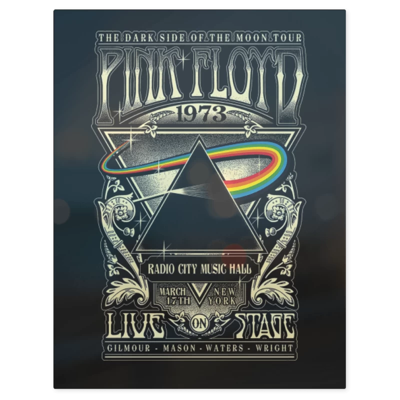 Pink Floyd Dark Side 73 – Print Metálico