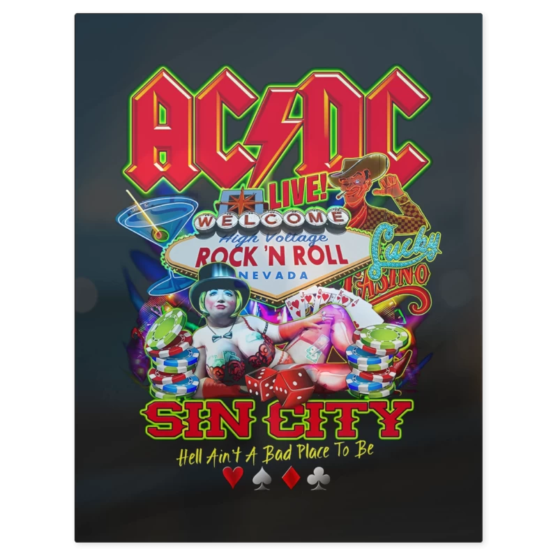 AC DC SIN CITY – Print Metálico