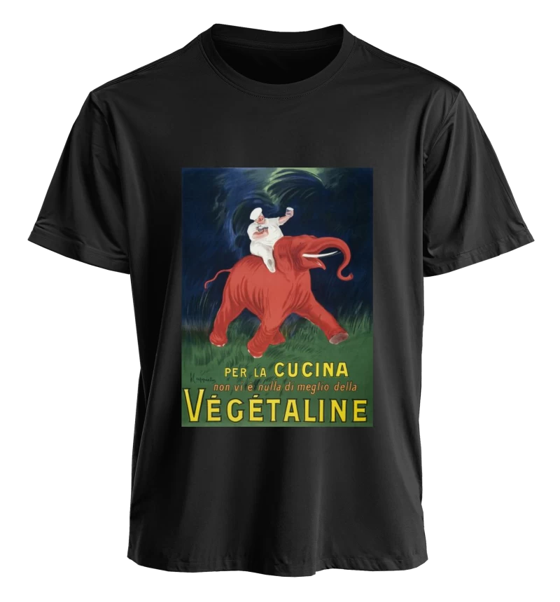 Polera Elefante rojo de Leonetto Cappiello (1910) — Póster vintage francés, arte retro para amantes de la cocina