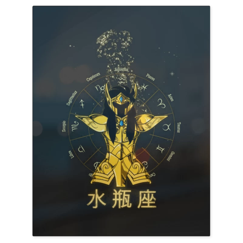 Acuario Saint Seiya – Print Metálico