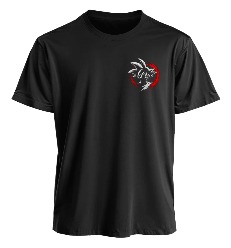 Polera Anime Dragon Ball Goku Ultra Instinto | Espalda + Pecho