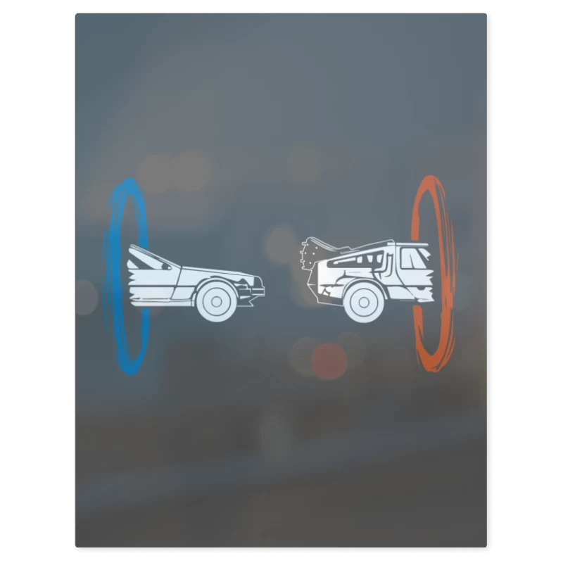 Portal - Delorean – Print Metálico