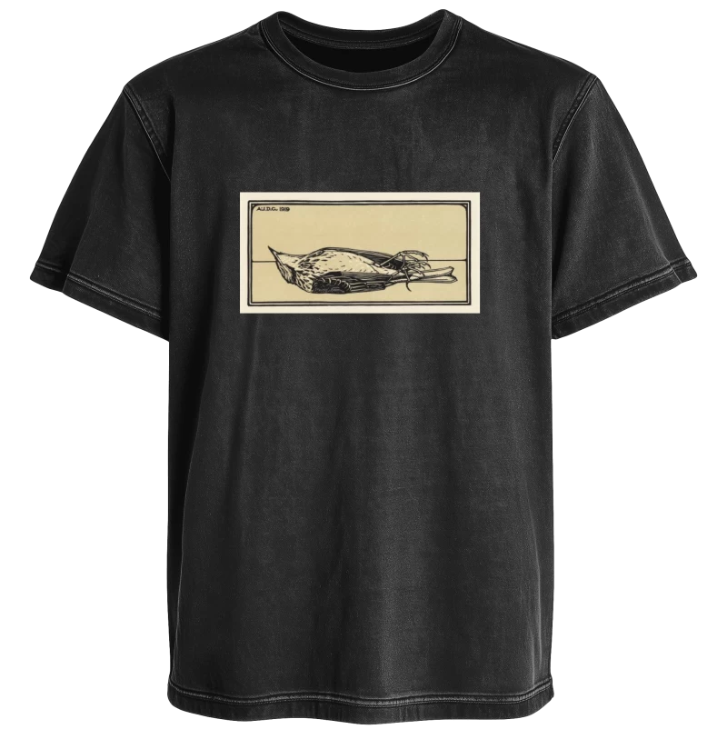 Polera Pájaro muerto de Julie de Graag (1919) — Arte vintage dark academia, aves y naturaleza