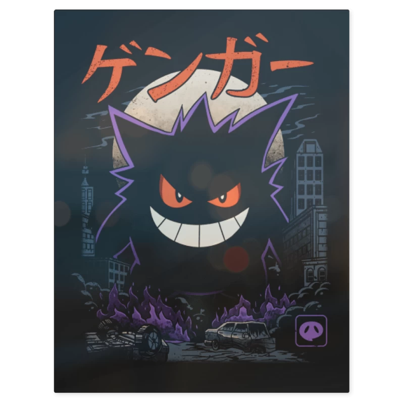 Gengar Godzilla – Print Metálico