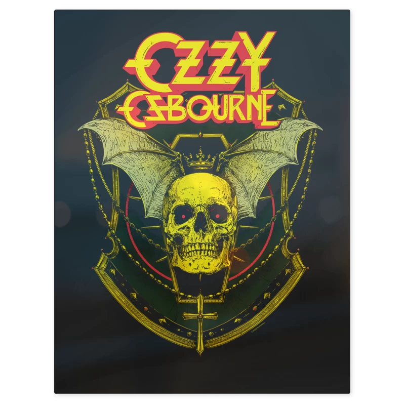 Ozzy Osbourne Skull – Print Metálico